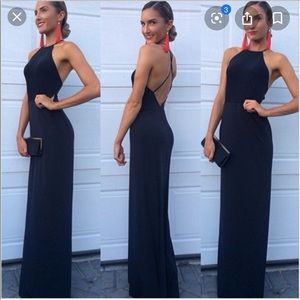 Missguided Cute Long Navy Gown, never worn!